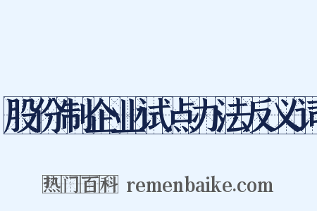 股份制企业试点办法反义词是什么意思的图片
